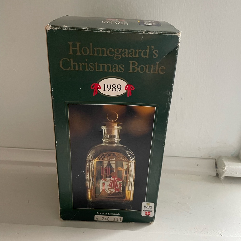 Holmegaard's Christmas Bottle- 1989 - Great Condition